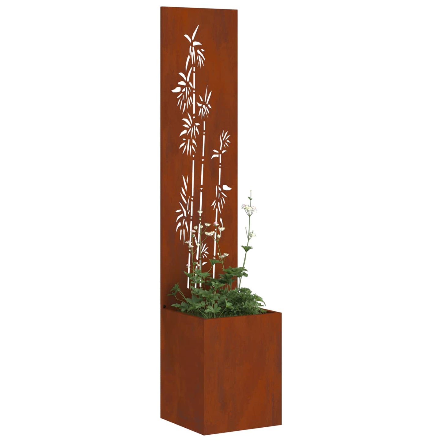 Garden Privacy Screen Rusty 32 x 32 x 150 cm Weathering steel