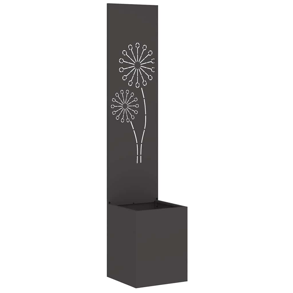 Garden Privacy Screen Black 32 x 32 x 150 cm Cold-rolled steel
