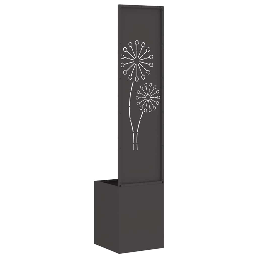Garden Privacy Screen Black 32 x 32 x 150 cm Cold-rolled steel
