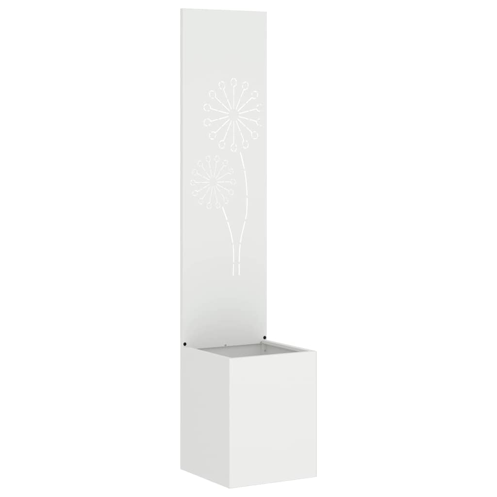 Garden Privacy Screen White 32 x 150 cm Cold-rolled steel