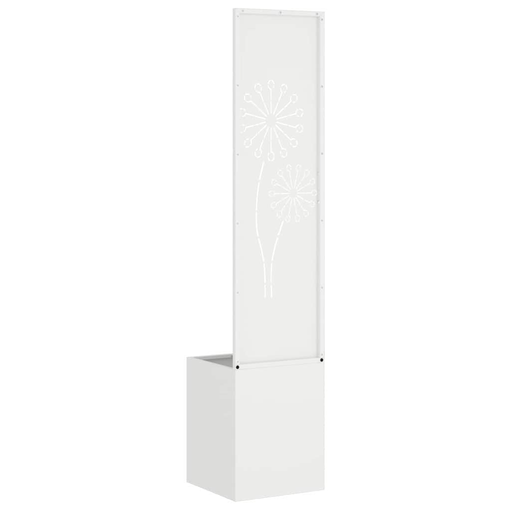 Garden Privacy Screen White 32 x 150 cm Cold-rolled steel