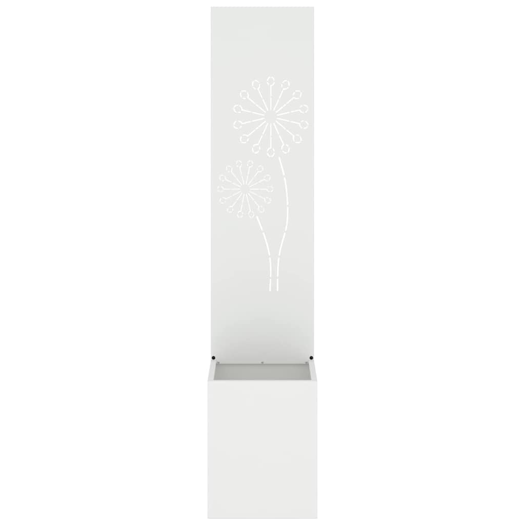Garden Privacy Screen White 32 x 150 cm Cold-rolled steel