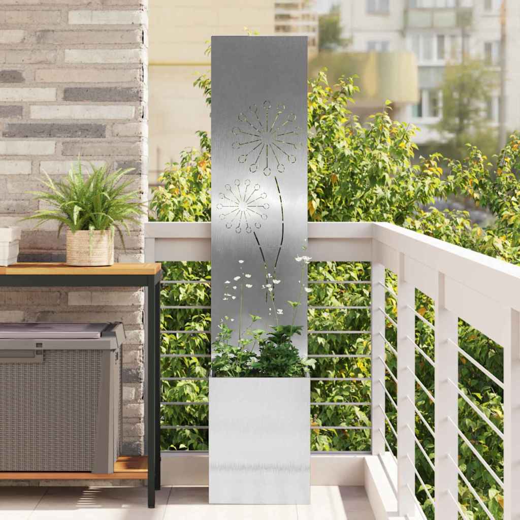 Garden Privacy Screen Sliver 32 x 150 cm Stainless steel