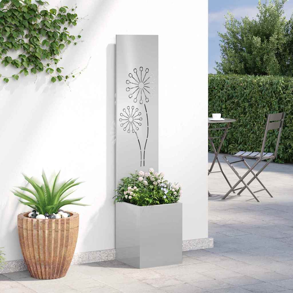 Garden Privacy Screen Sliver 32 x 150 cm Stainless steel