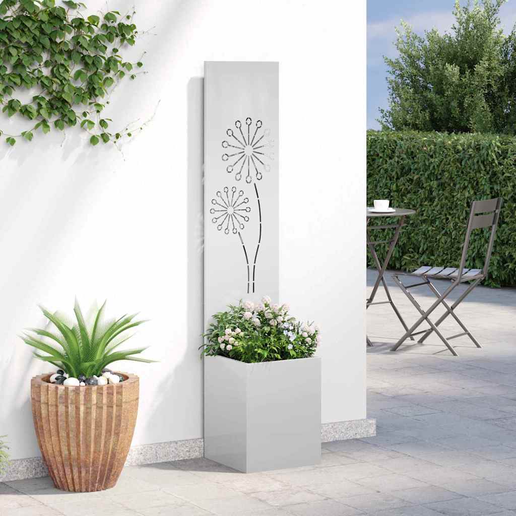 Garden Privacy Screen Silver 32 x 150 cm Galvanised steel