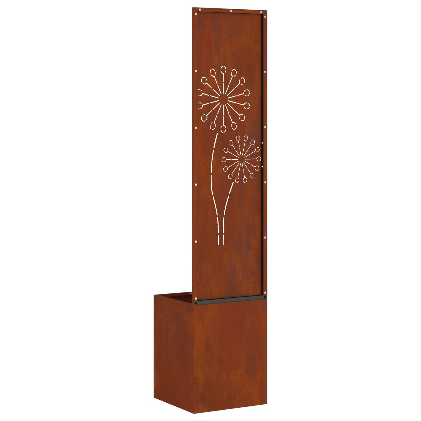 Garden Privacy Screen Rusty 32 x 32 x 150 cm Weathering steel
