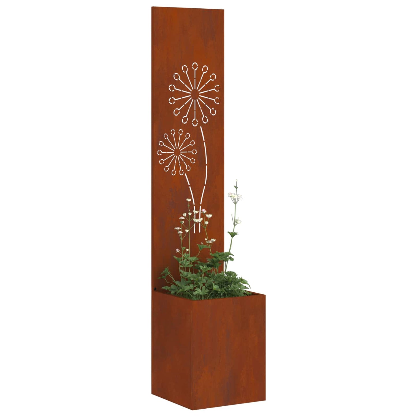 Garden Privacy Screen Rusty 32 x 32 x 150 cm Weathering steel