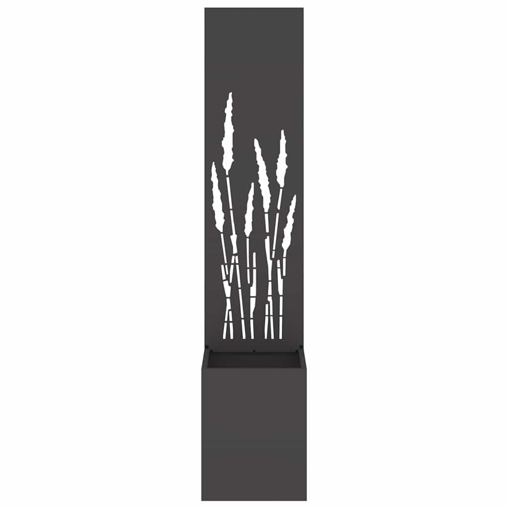 Garden Privacy Screen Black 32 x 32 x 150 cm Cold-rolled steel