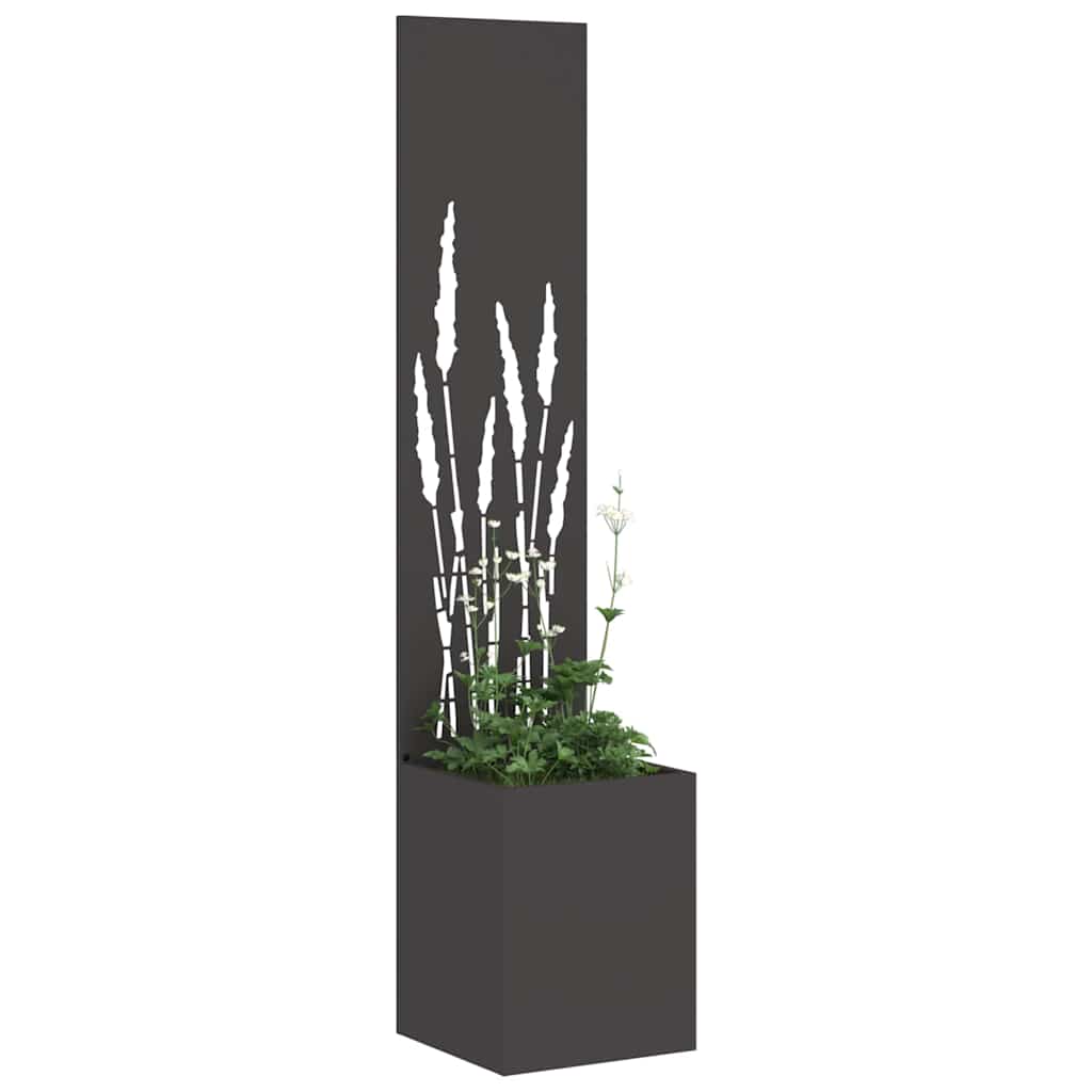 Garden Privacy Screen Black 32 x 32 x 150 cm Cold-rolled steel