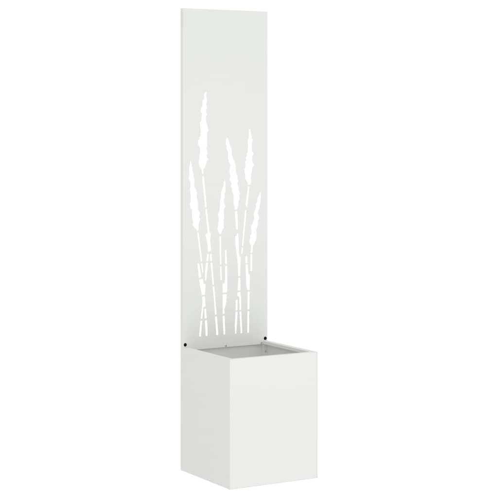 Garden Privacy Screen White 32 x 150 cm Cold-rolled steel