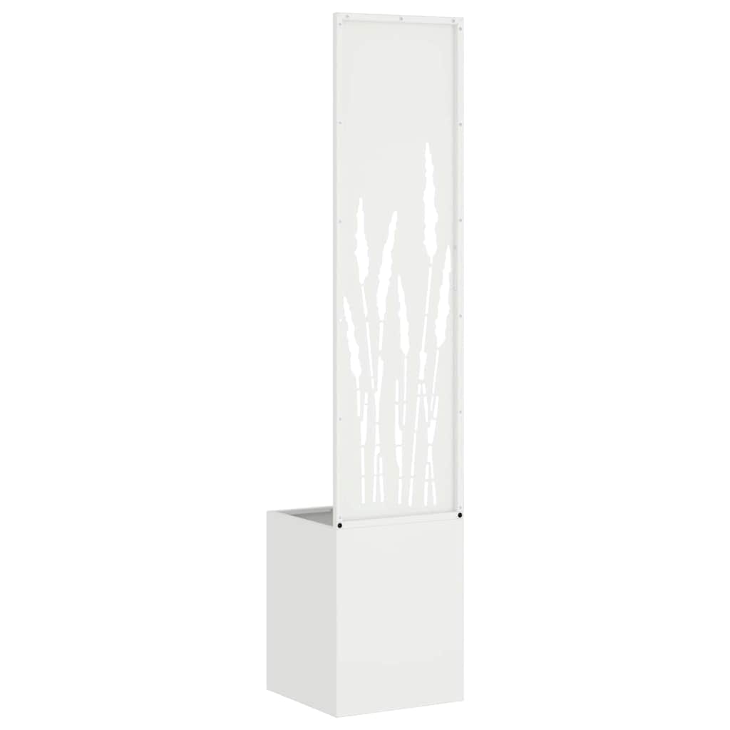 Garden Privacy Screen White 32 x 150 cm Cold-rolled steel