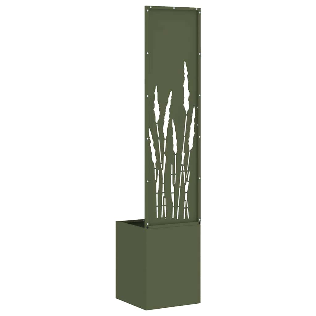 Garden Privacy Screen Olive green 32 x 150 cm Cold-rolled steel