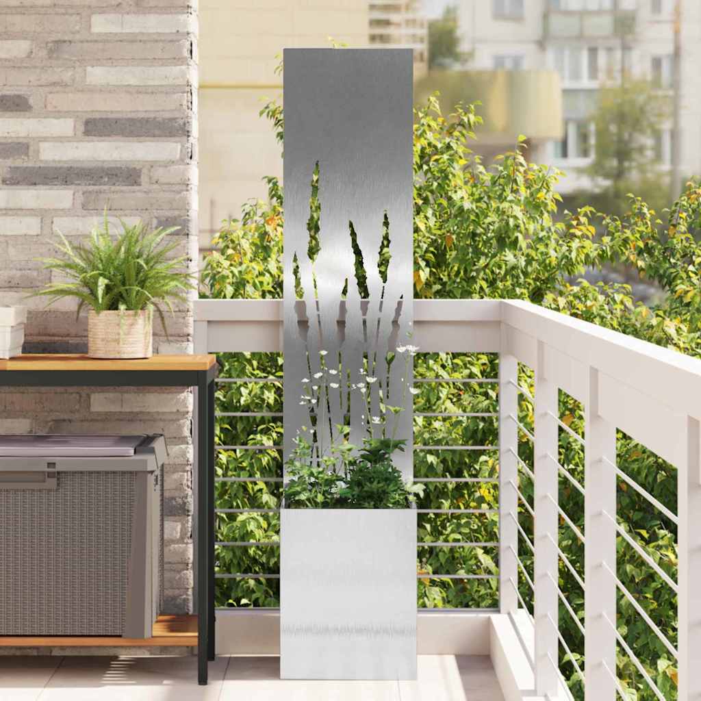 Garden Privacy Screen Sliver 32 x 150 cm Stainless steel