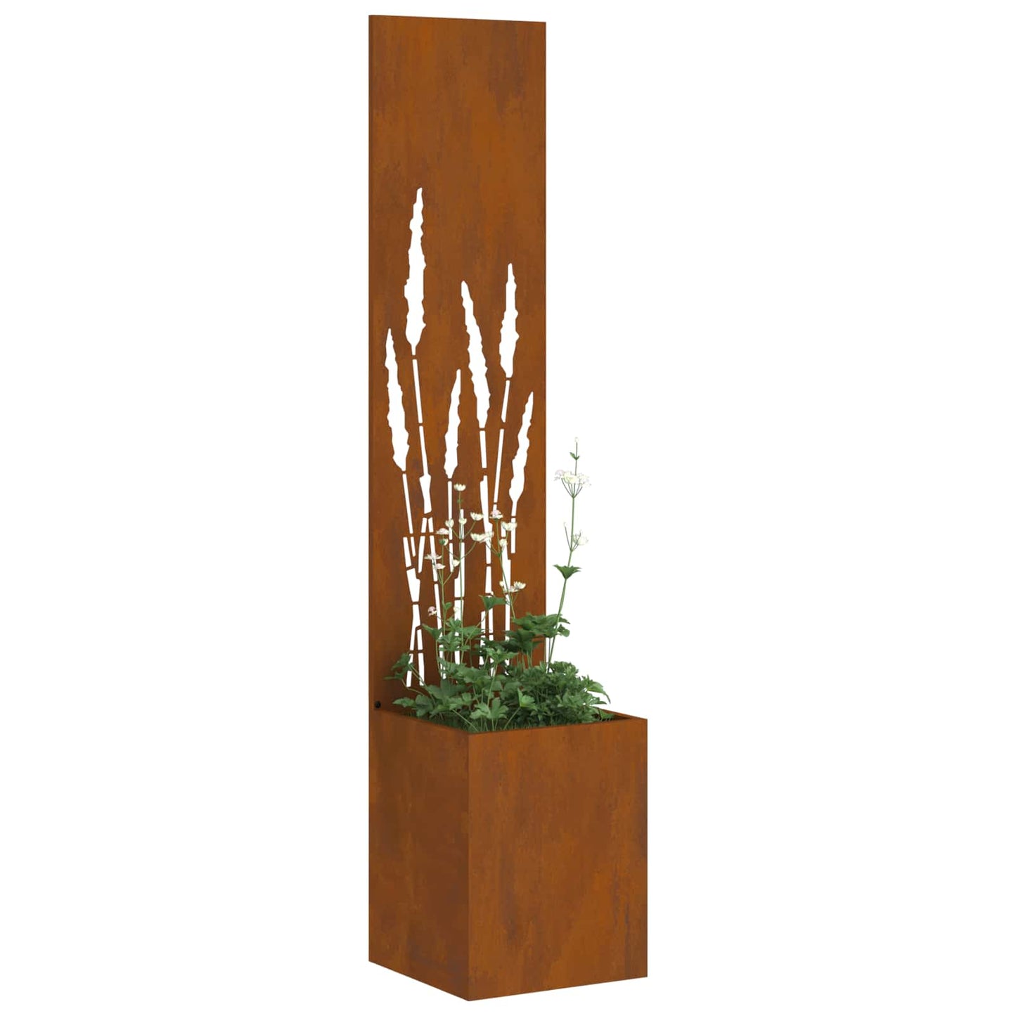Garden Privacy Screen Rusty 32 x 150 cm Weathering Steel