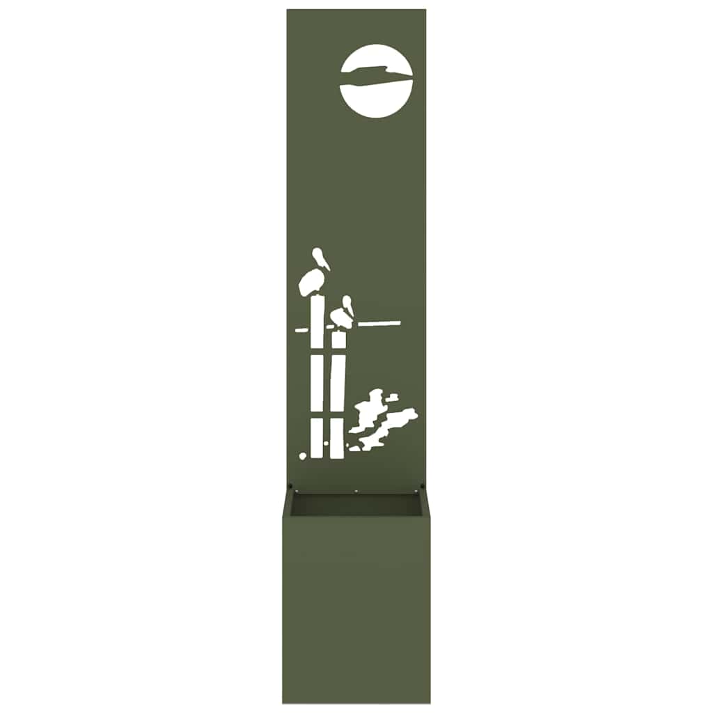 Garden Privacy Screen Olive green 32 x 150 cm Cold-rolled steel