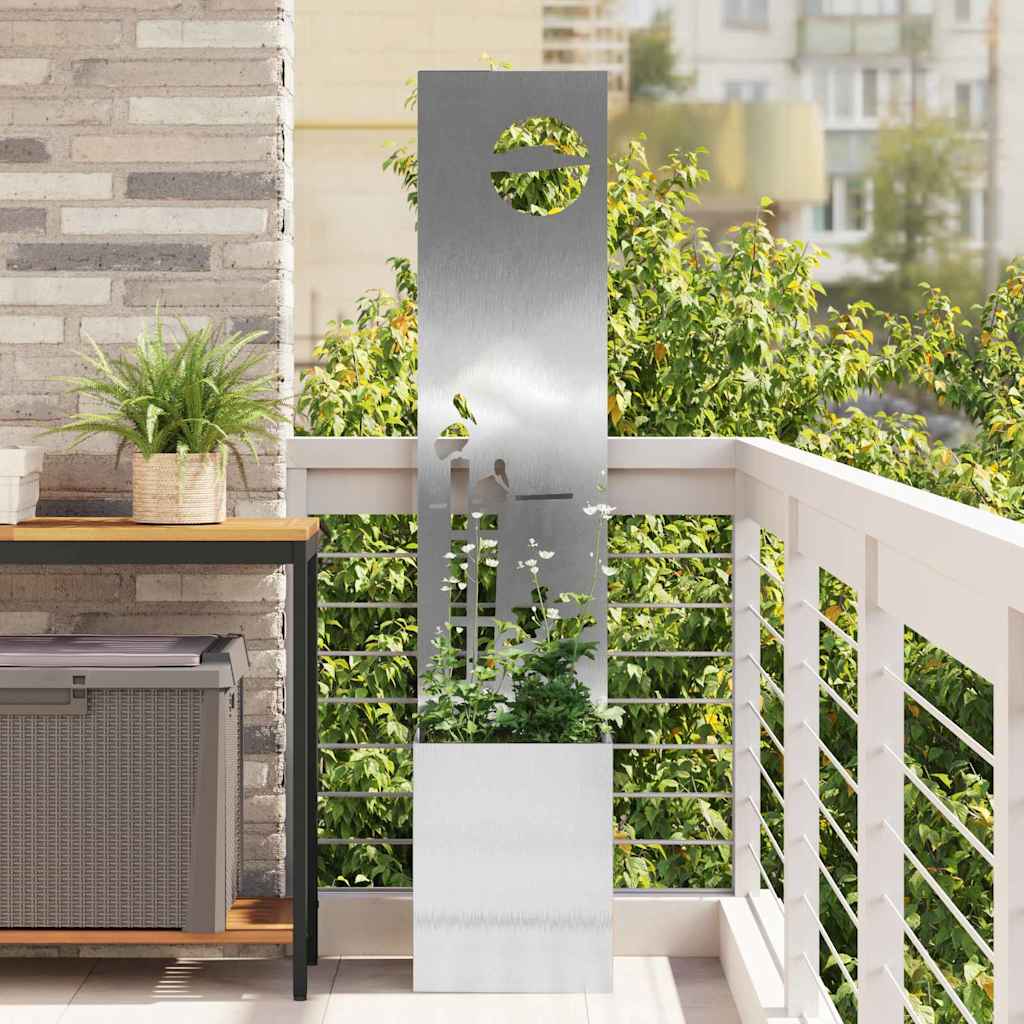 Garden Privacy Screen Sliver 32 x 150 cm Stainless steel