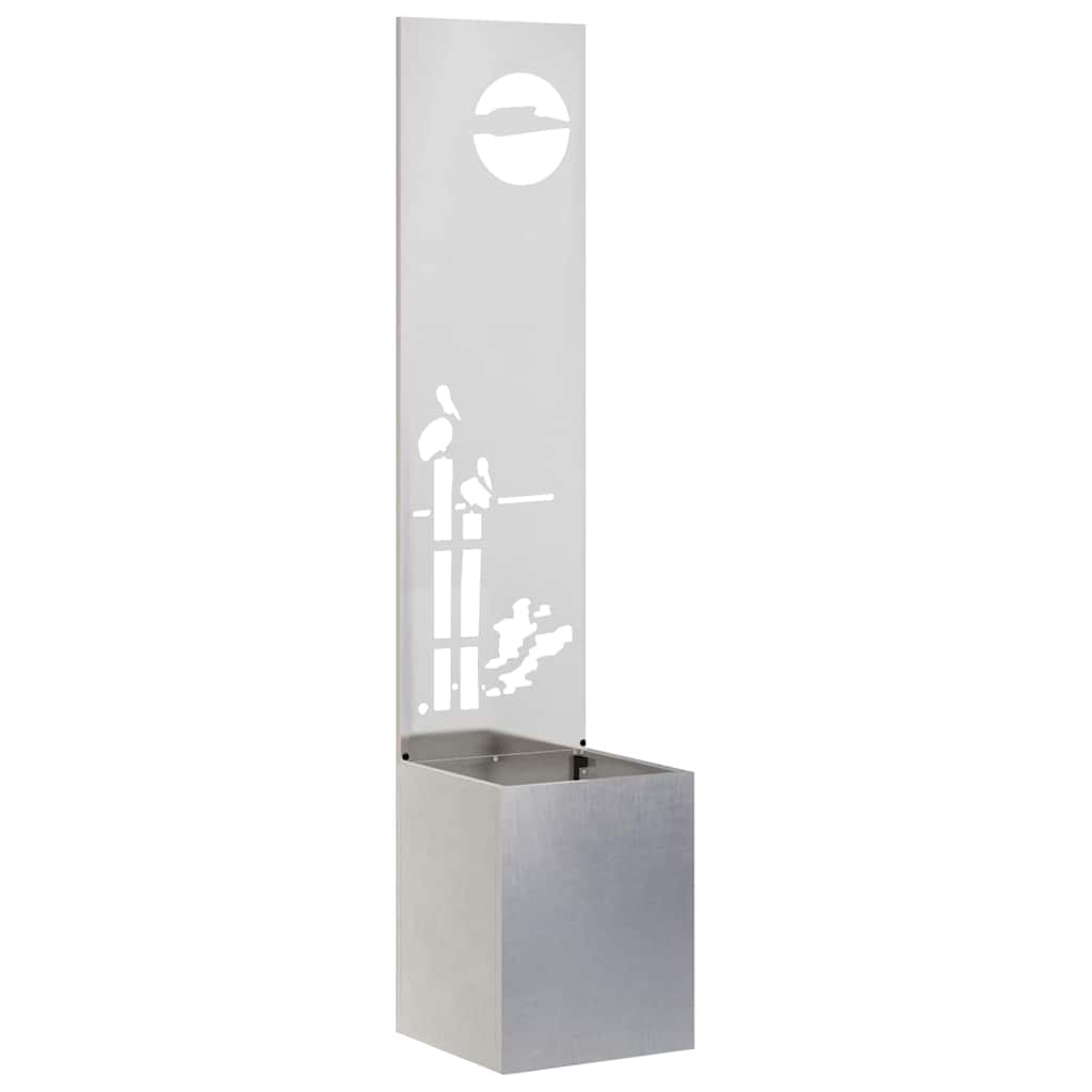 Garden Privacy Screen Sliver 32 x 150 cm Stainless steel