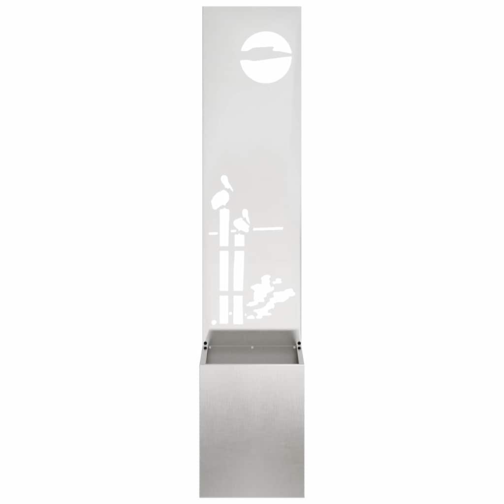 Garden Privacy Screen Sliver 32 x 150 cm Stainless steel