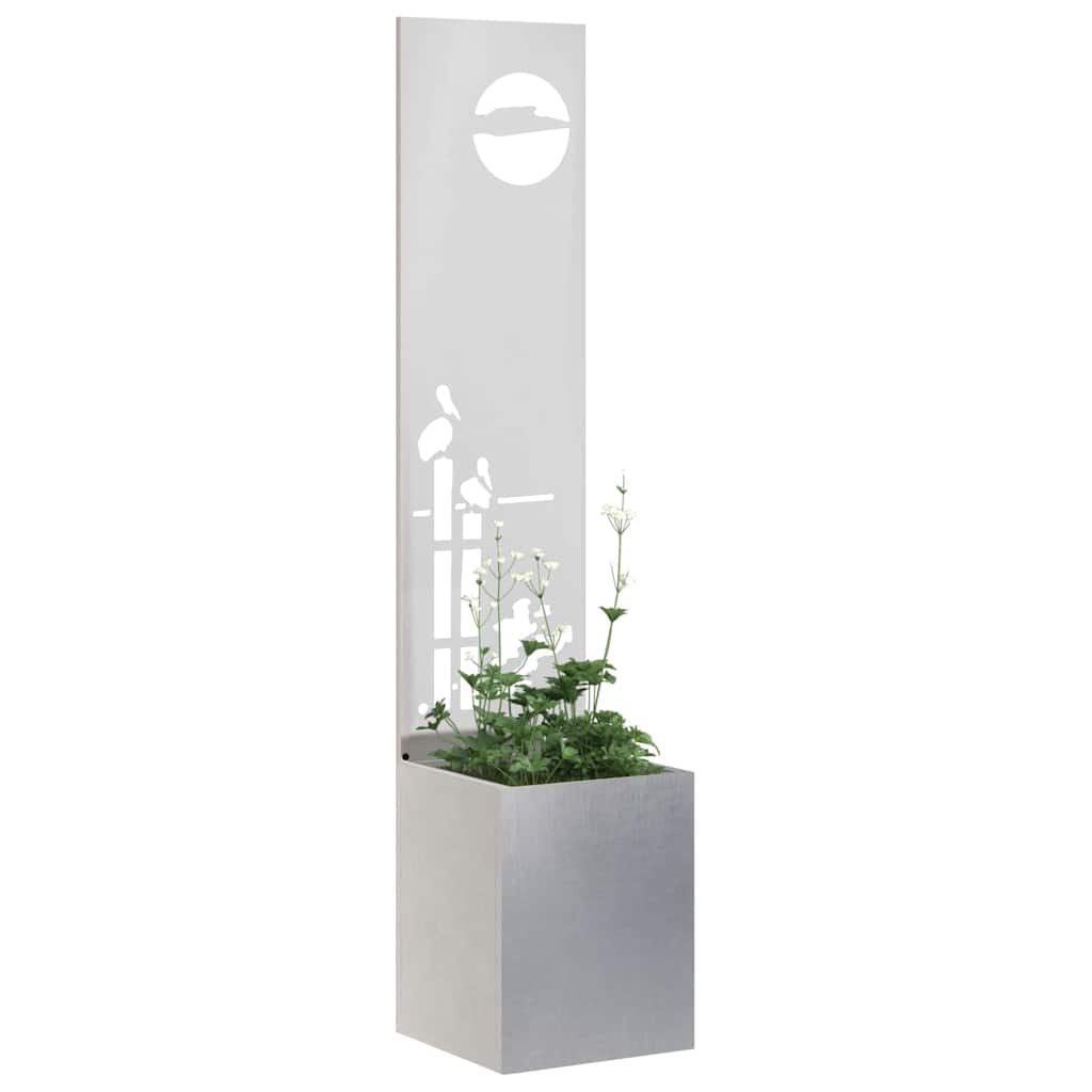 Garden Privacy Screen Sliver 32 x 150 cm Stainless steel