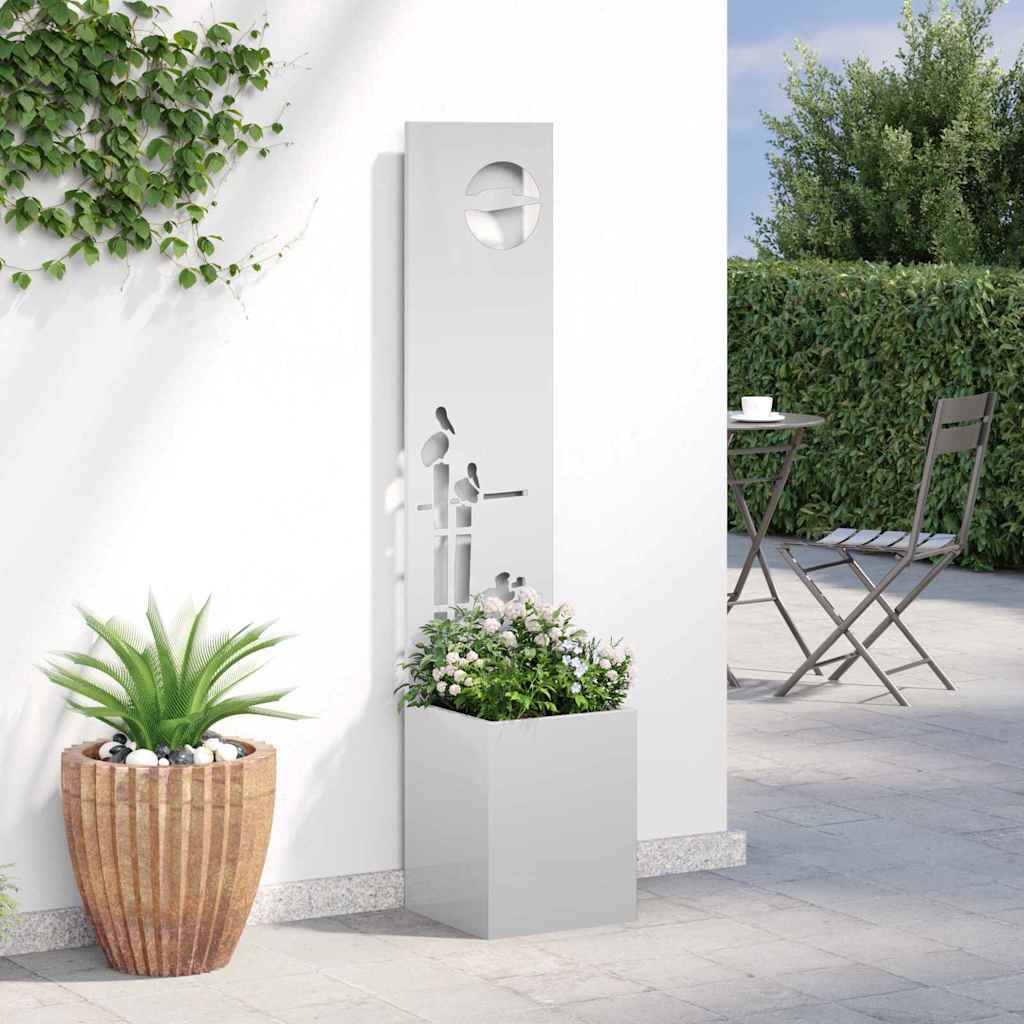 Garden Privacy Screen Silver 32 x 150 cm Galvanised steel