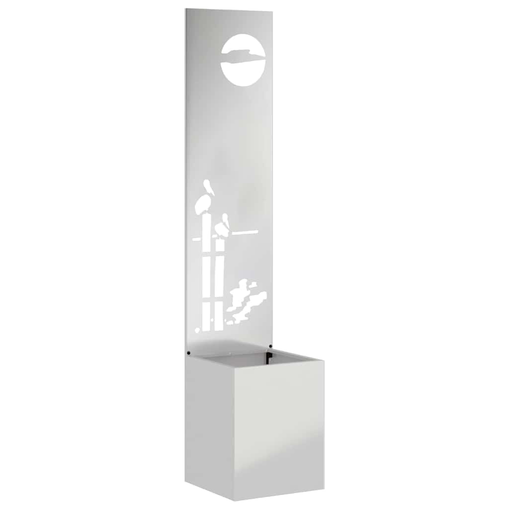 Garden Privacy Screen Silver 32 x 150 cm Galvanised steel