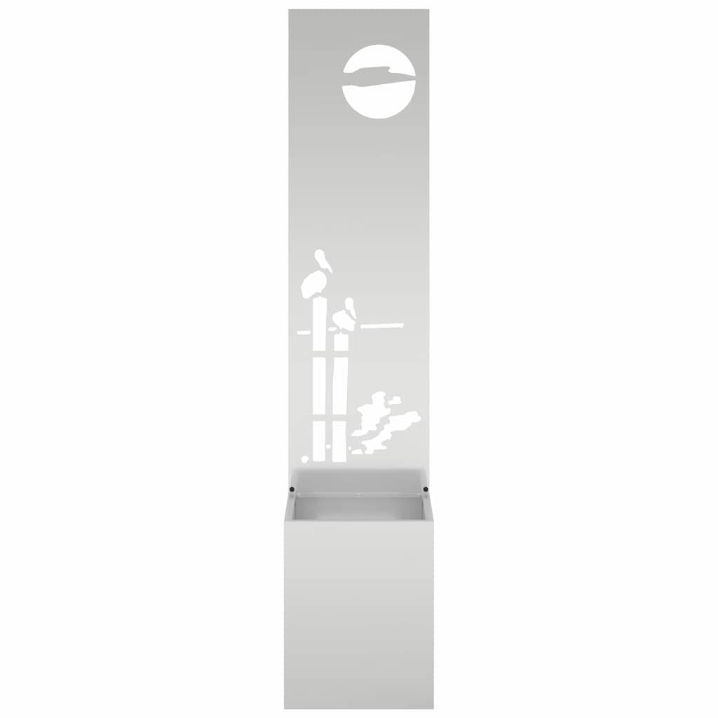 Garden Privacy Screen Silver 32 x 150 cm Galvanised steel