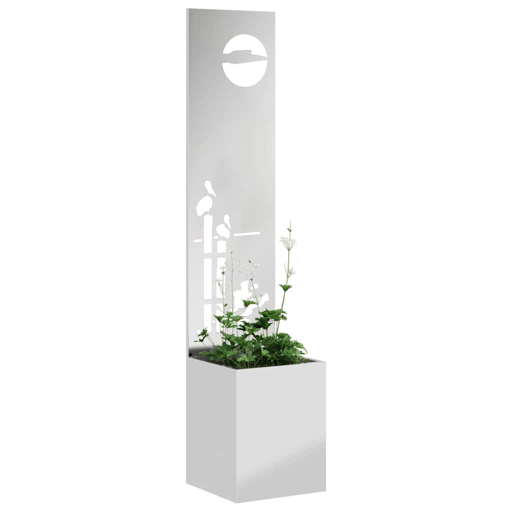 Garden Privacy Screen Silver 32 x 150 cm Galvanised steel