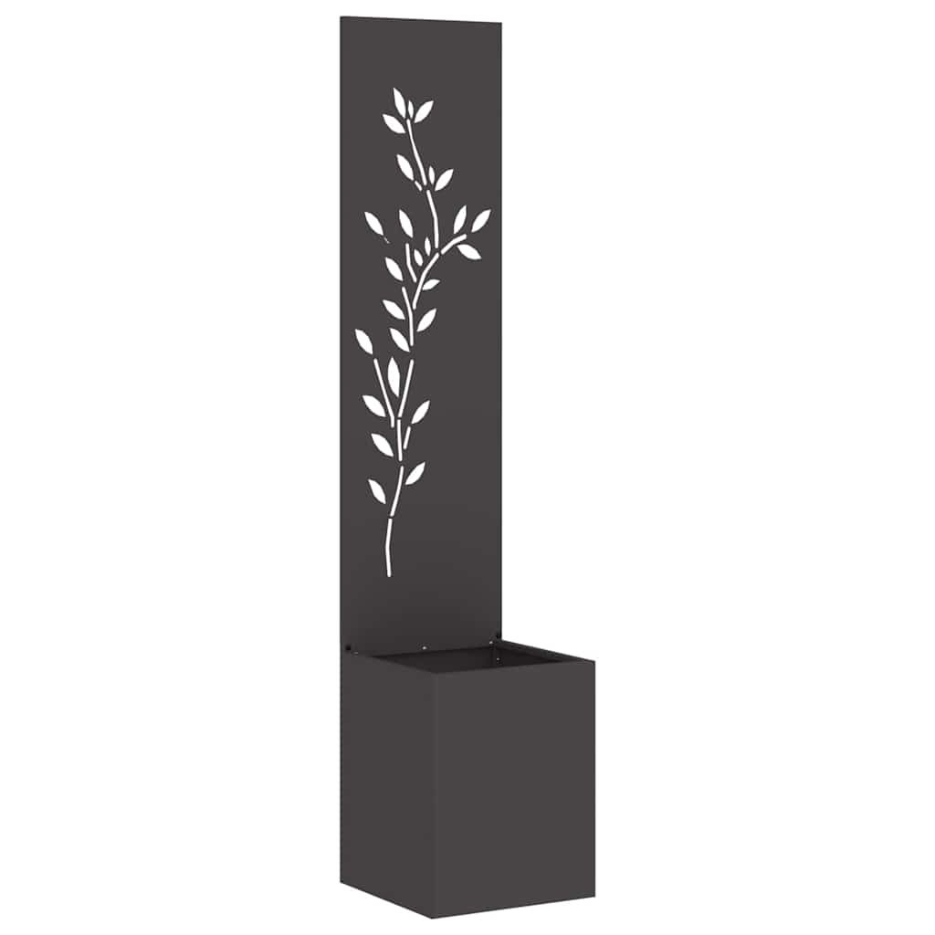 Garden Privacy Screen Black 32 x 32 x 150 cm Cold-rolled steel