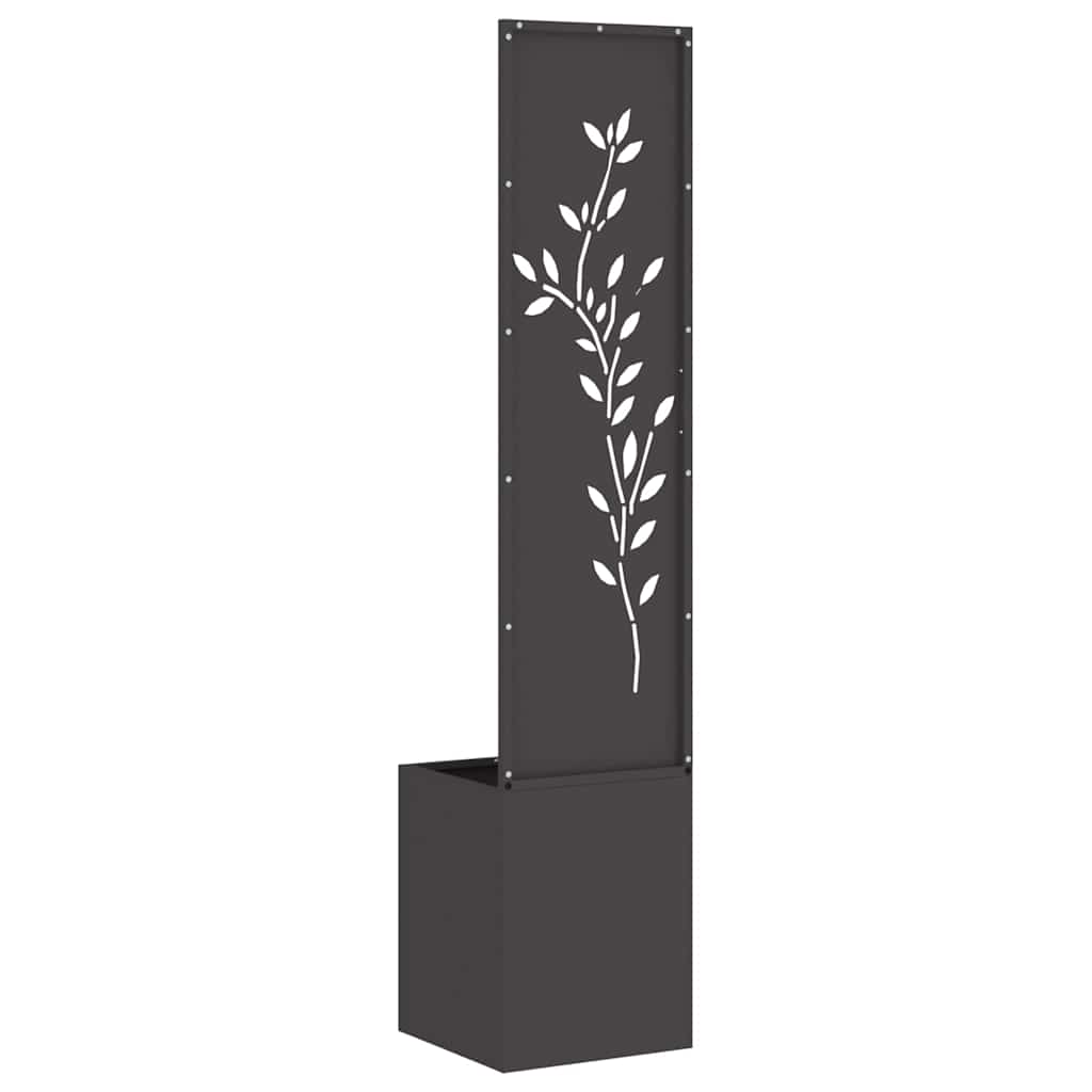 Garden Privacy Screen Black 32 x 32 x 150 cm Cold-rolled steel