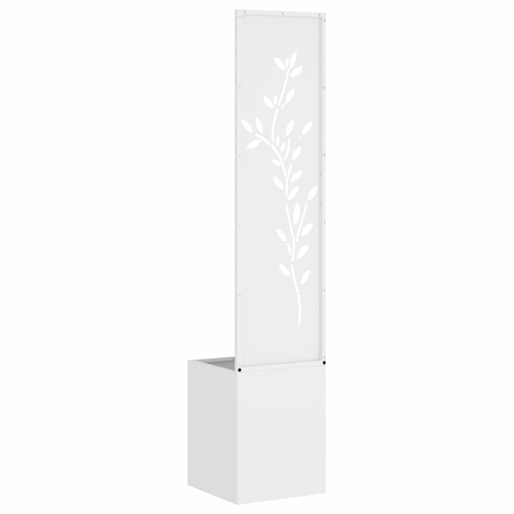 Garden Privacy Screen White 32 x 32 x 150 cm Cold-rolled steel