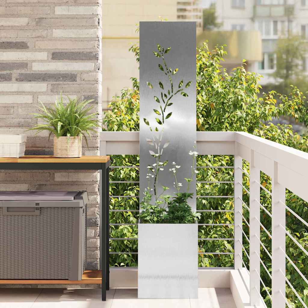 Garden Privacy Screen Sliver 32 x 32 x 150 cm Stainless steel