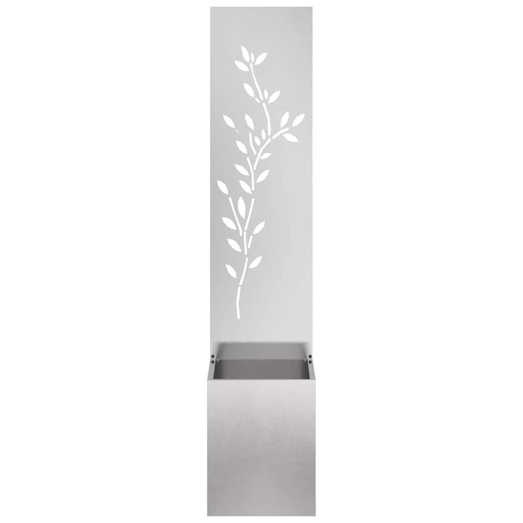 Garden Privacy Screen Sliver 32 x 32 x 150 cm Stainless steel