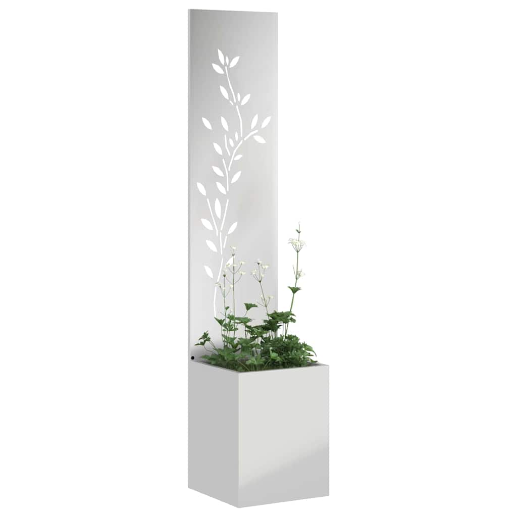 Garden Privacy Screen Silver 32 x 32 x 150 cm Galvanised steel