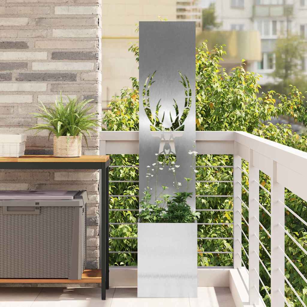 Garden Privacy Screen Sliver 32 x 32 x 150 cm Stainless steel