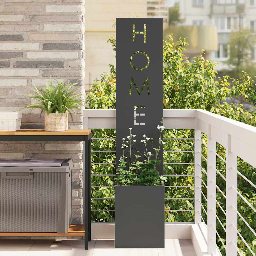 Garden Privacy Screen Black 32 x 32 x 150 cm Cold-rolled steel
