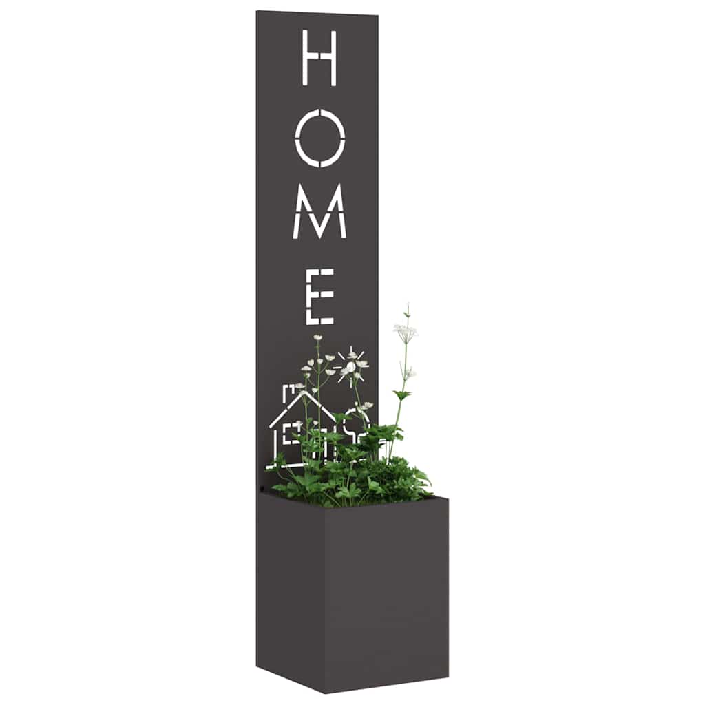 Garden Privacy Screen Black 32 x 32 x 150 cm Cold-rolled steel