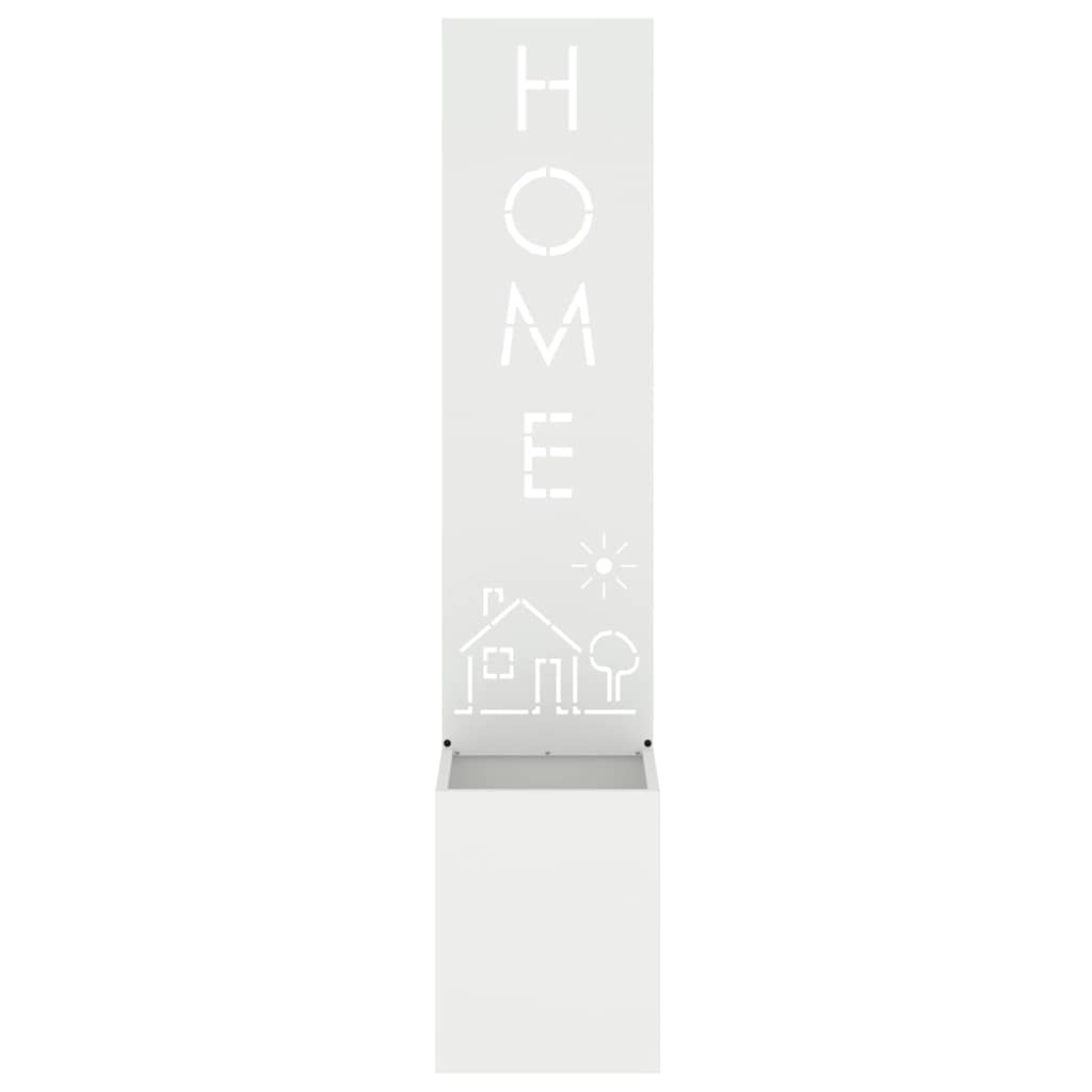 Garden Privacy Screen White 32 x 32 x 150 cm Cold-rolled steel