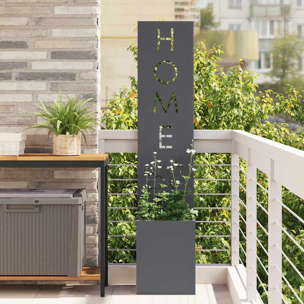 Garden Privacy Screen Fretwork Anthracite 32 x 32 x 150 cm