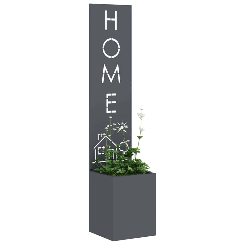 Garden Privacy Screen Fretwork Anthracite 32 x 32 x 150 cm