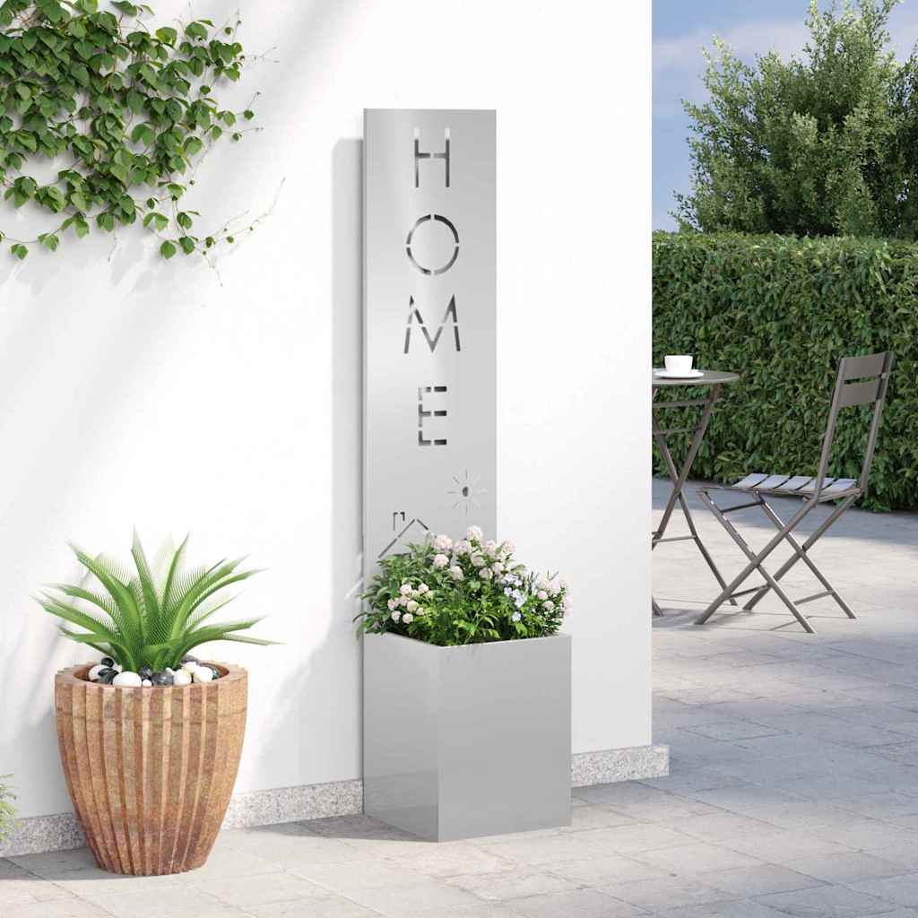 Garden Privacy Screen Sliver 32 x 32 x 150 cm Stainless steel