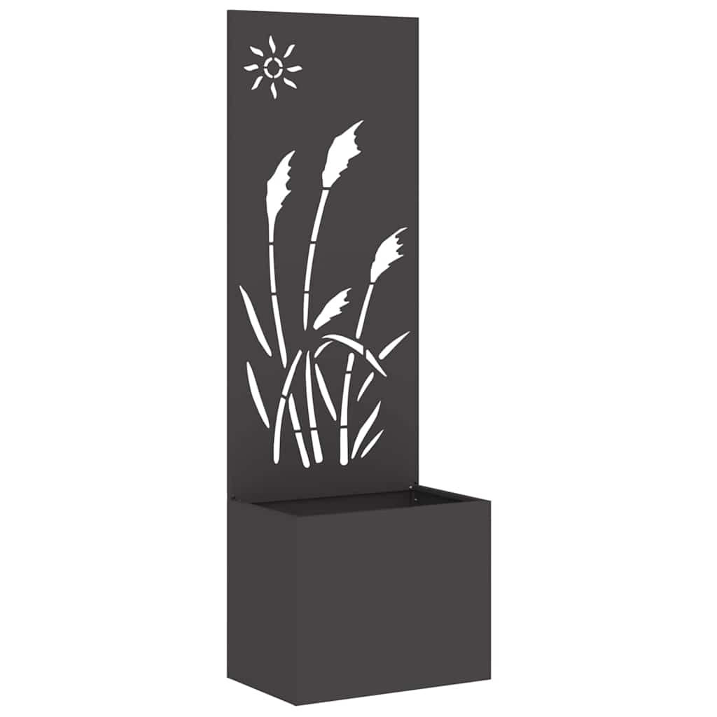 Garden Privacy Screen Black 50 x 150 cm Cold-rolled steel