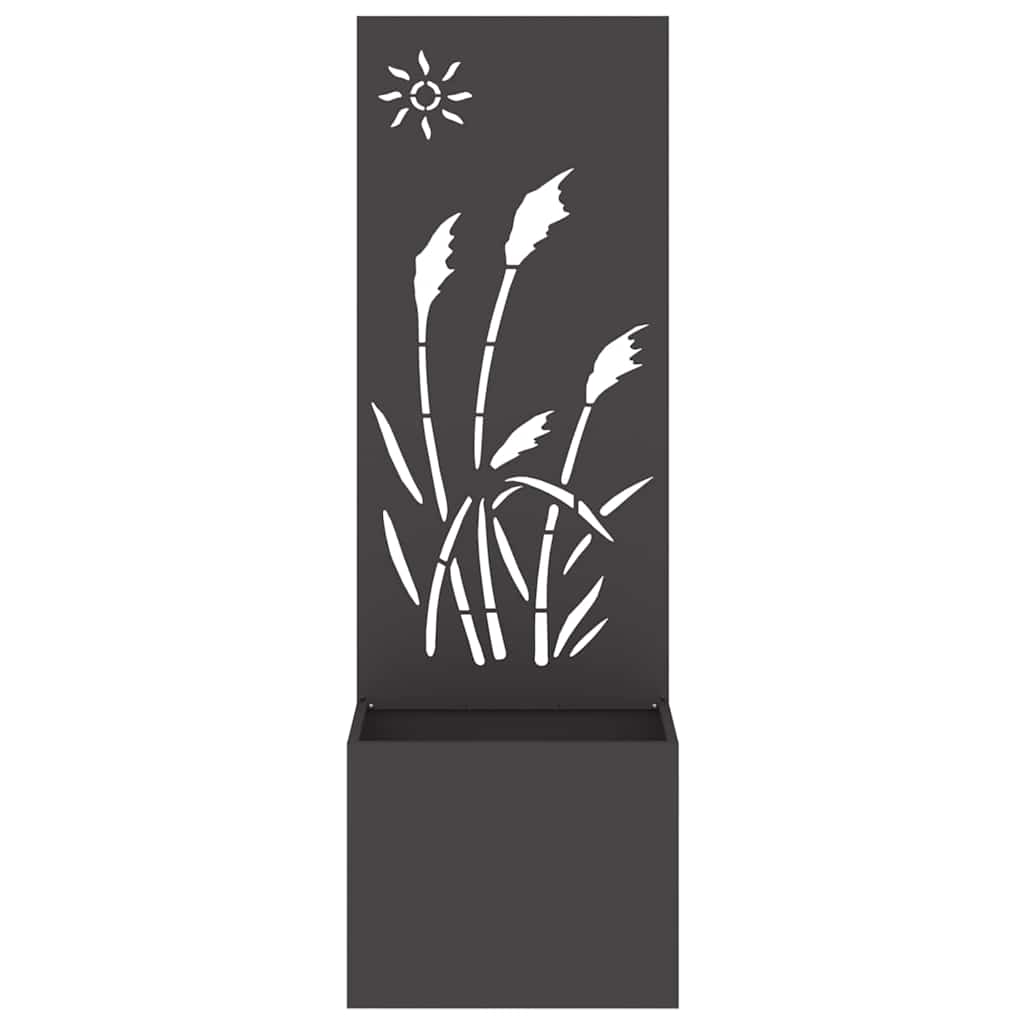 Garden Privacy Screen Black 50 x 150 cm Cold-rolled steel