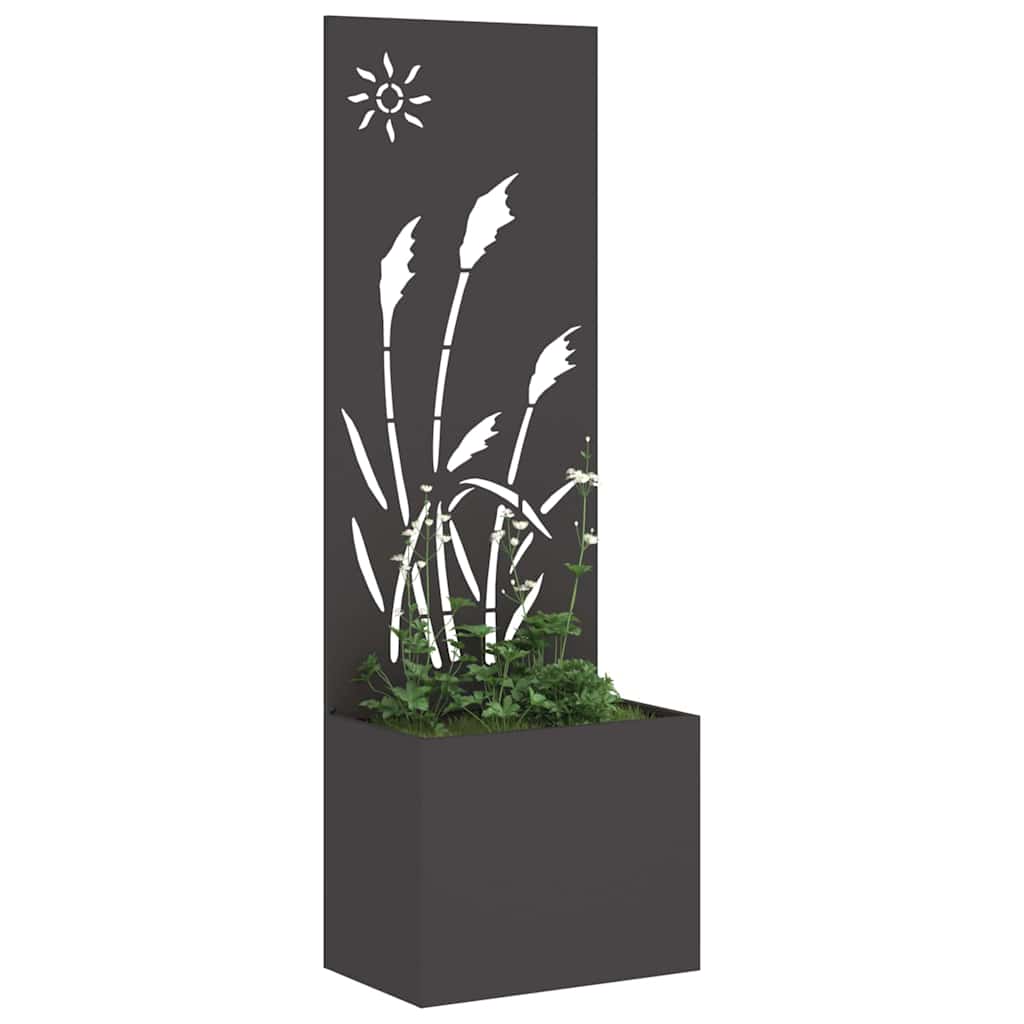 Garden Privacy Screen Black 50 x 150 cm Cold-rolled steel
