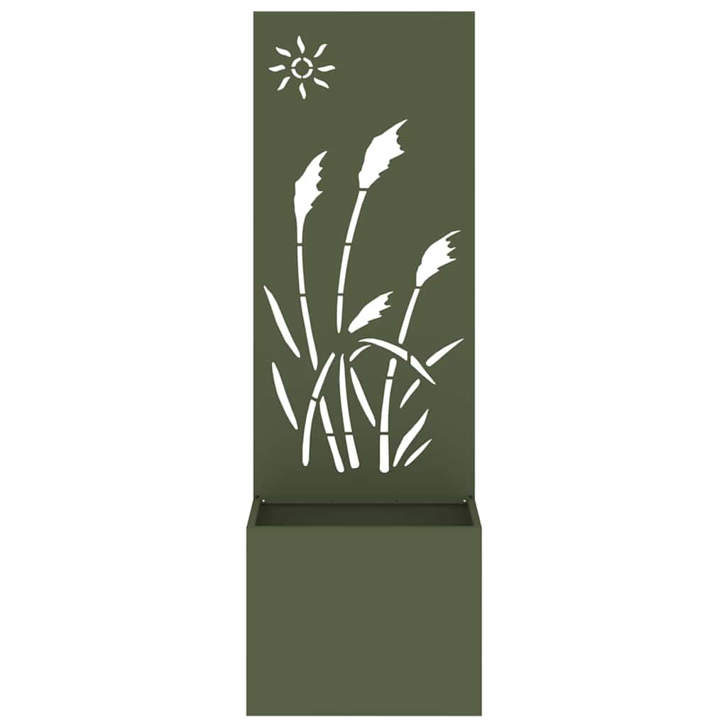 Garden Privacy Screen Olive green 50 x 140 cm Cold-rolled steel