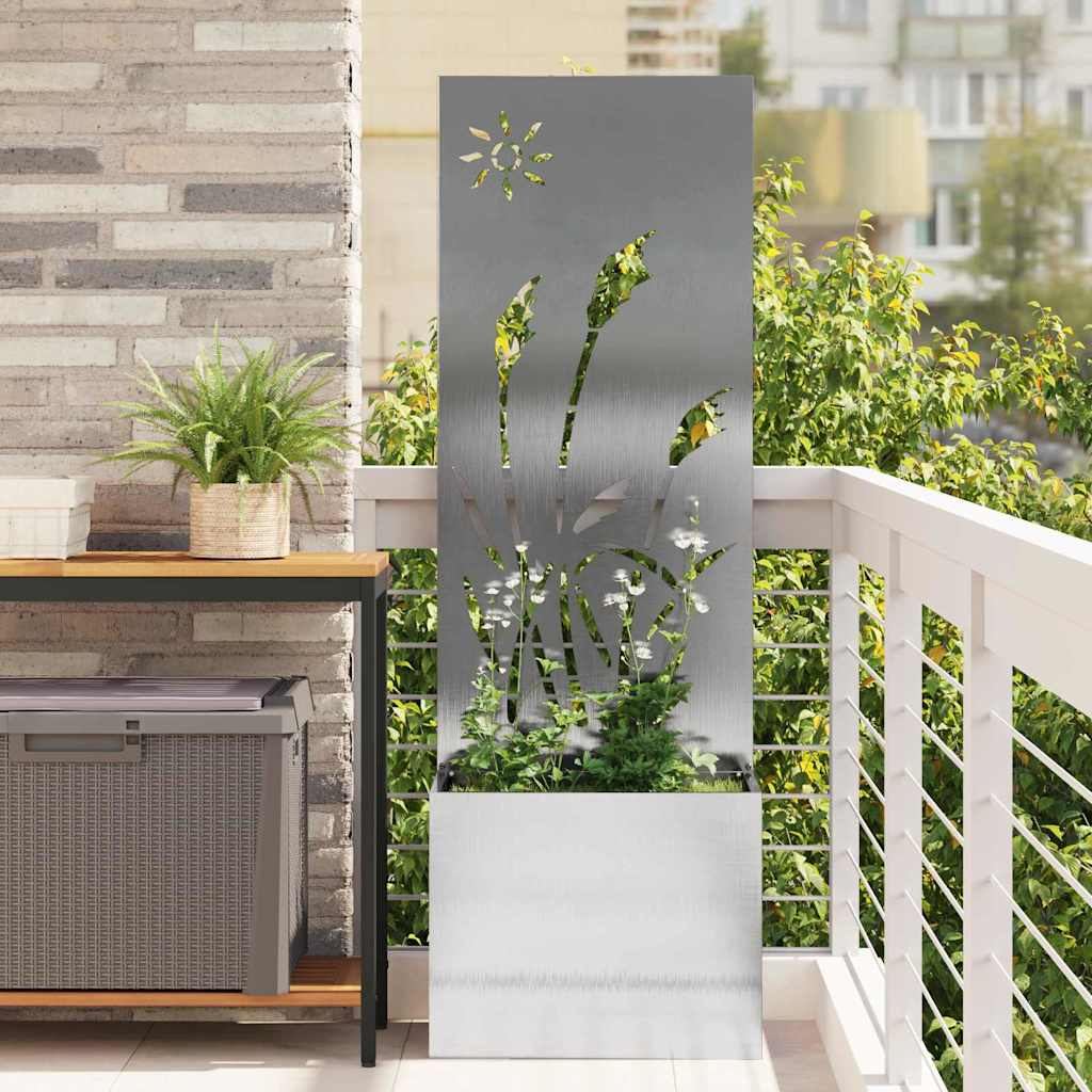 Garden Privacy Screen Sliver 50 x 150 cm Stainless steel