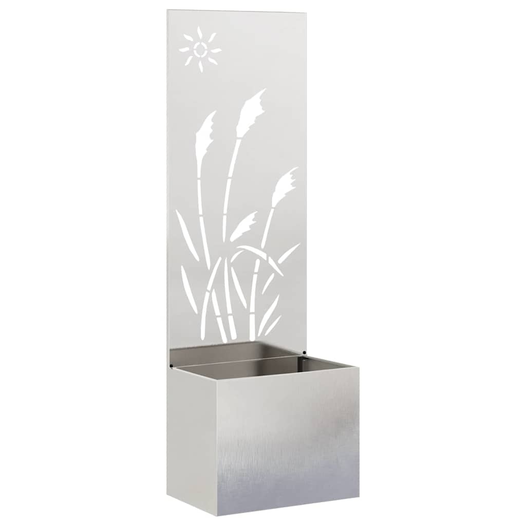 Garden Privacy Screen Sliver 50 x 32 x 150 cm Stainless steel