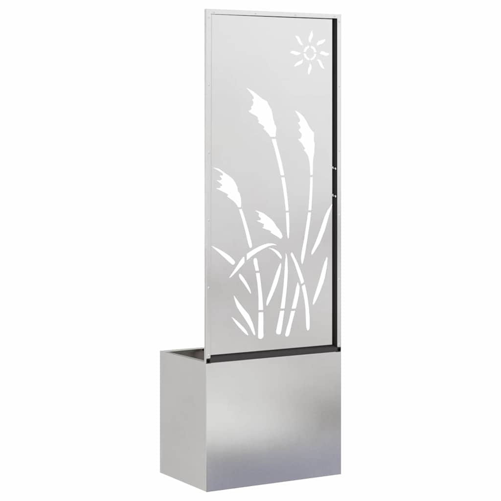 Garden Privacy Screen Sliver 50 x 32 x 150 cm Stainless steel