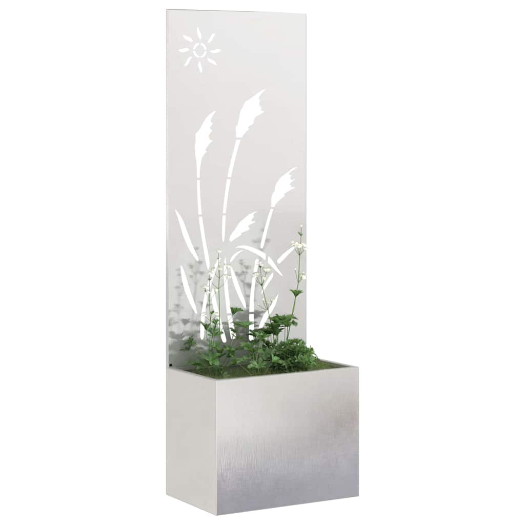 Garden Privacy Screen Sliver 50 x 32 x 150 cm Stainless steel