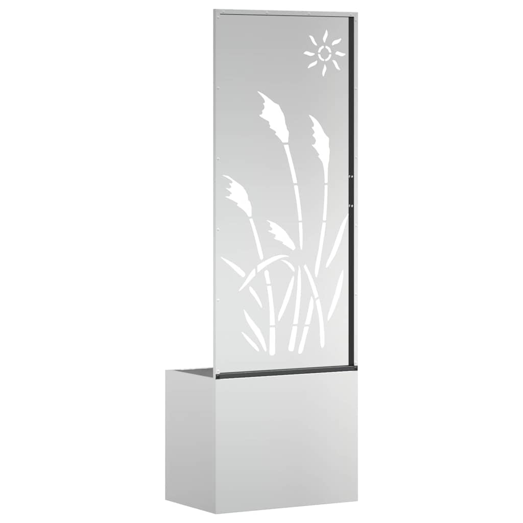 Garden Privacy Screen Silver 50 x 140 cm Galvanised steel