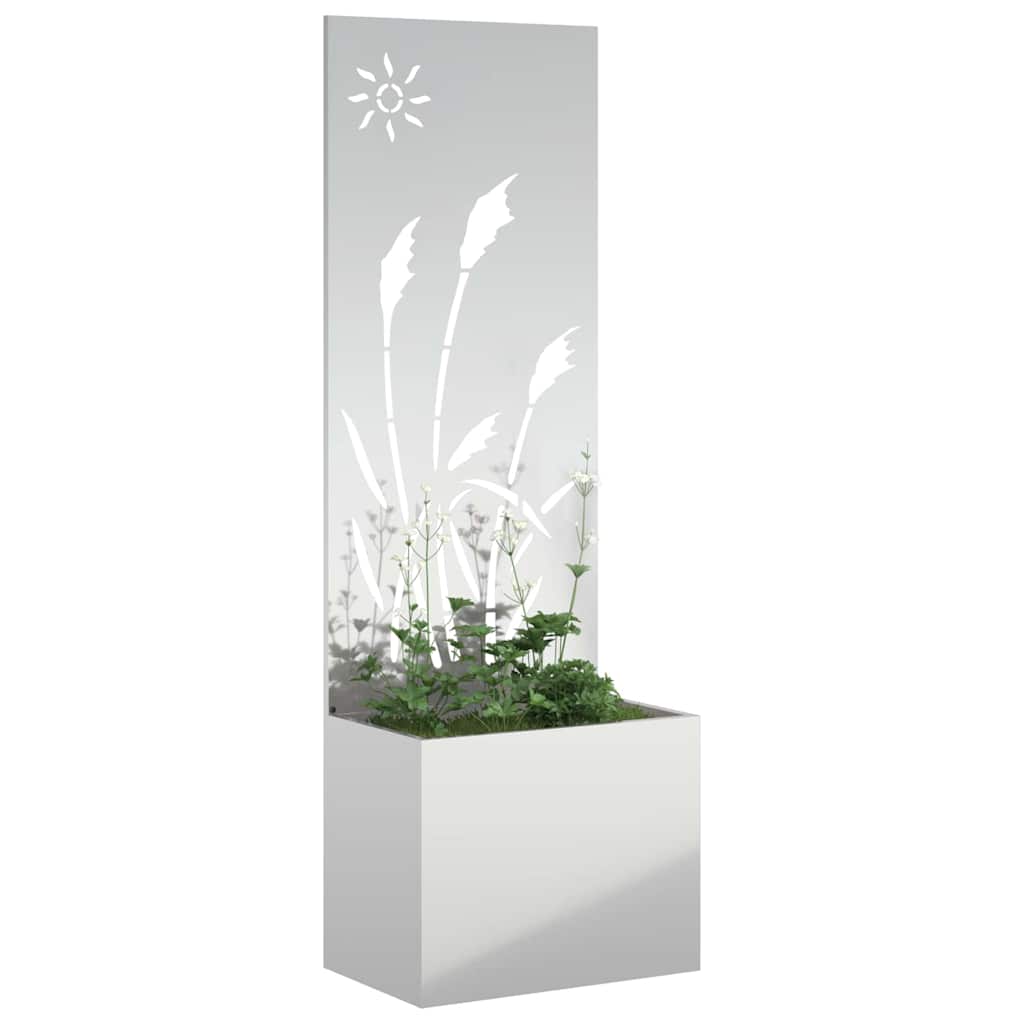 Garden Privacy Screen Silver 50 x 140 cm Galvanised steel